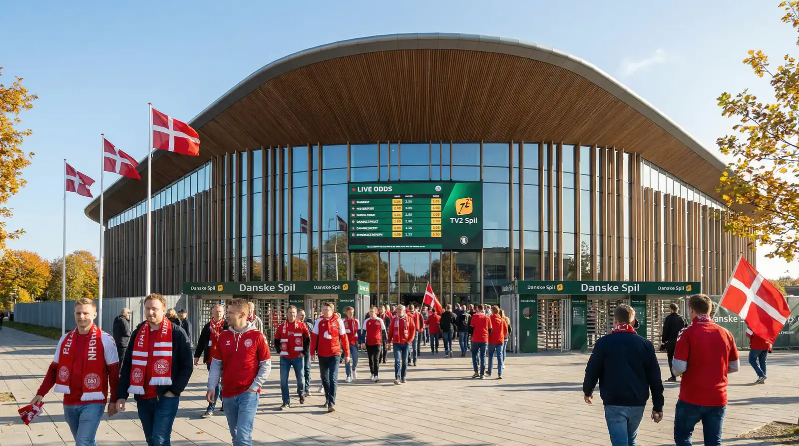 Dansk sportsarena der repræsenterer Danske Spils tilstedeværelse i dansk sport