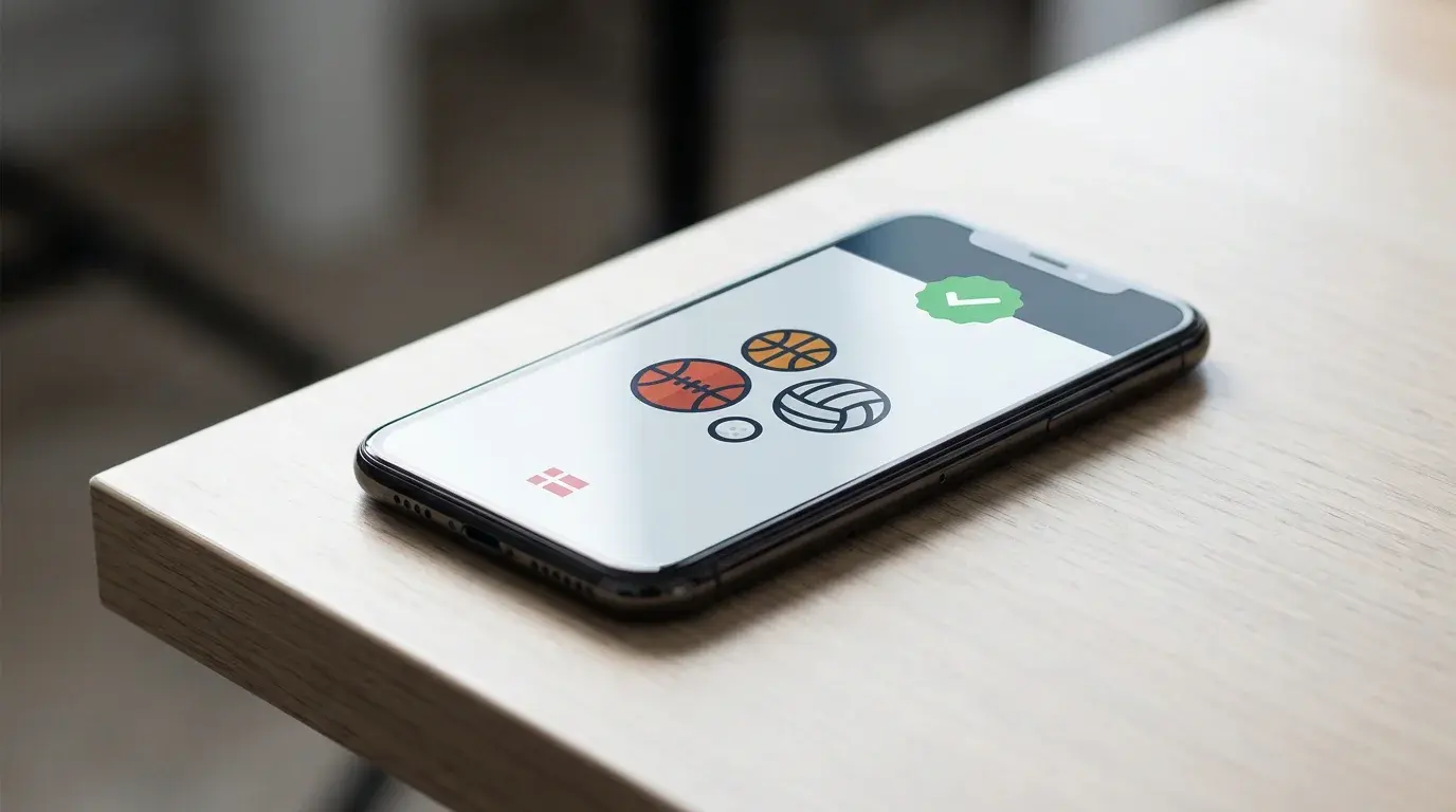 Moderne smartphone der viser en ny betting app med dansk licens-logo