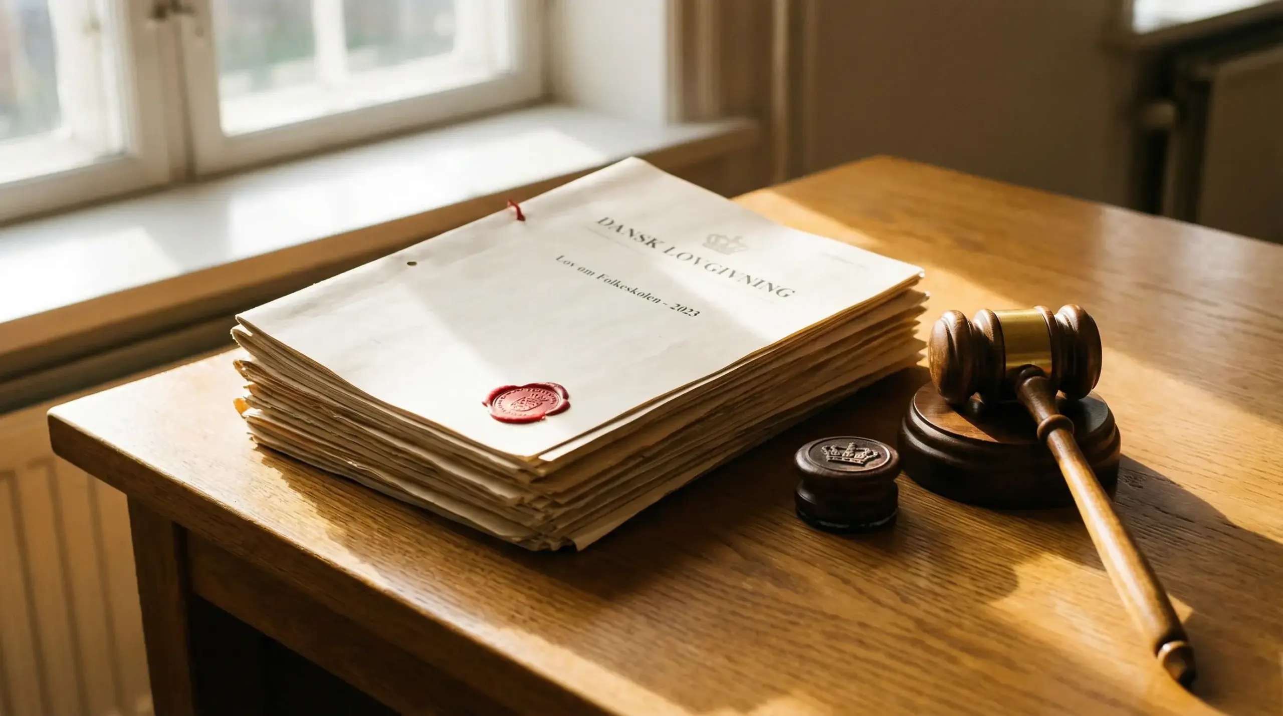 Officielt dokument med dansk lovgivning om spilleregler